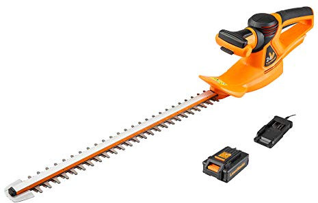 LawnMaster MX 24V 52cm Cordless Hedge Trimmer with MX 24V Lithium ion 2.0 Ah Battery and Charger - Safety Switch System, Laser cut Blade and 2 Year Guarantee