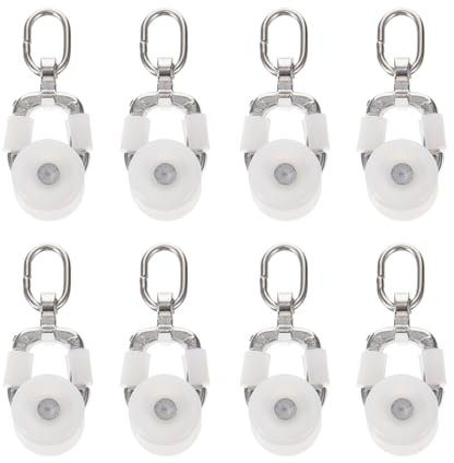 iplusmile Gardinenröllchen Universal Gardinenrolle Doppelte Rolle Vorhang Laufrolle Gardinen Schienen Röllchen Zubehör 20 Stück