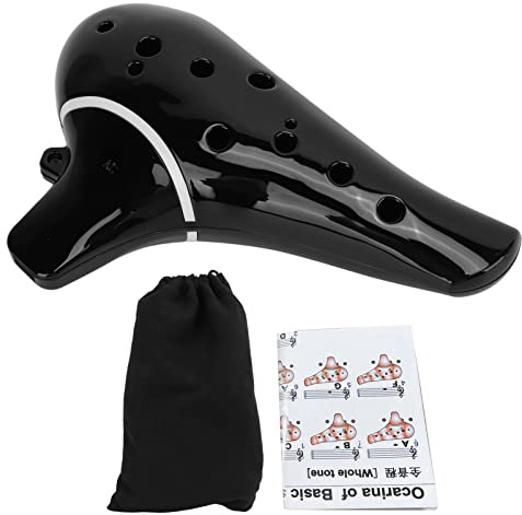 Ocarina de 6 agujeros, Ocarina de 12 agujeros AC Alto legend of zelda ocarina, instrumento de viento portátil con llave C para principiantes profesionales de 6 agujeros