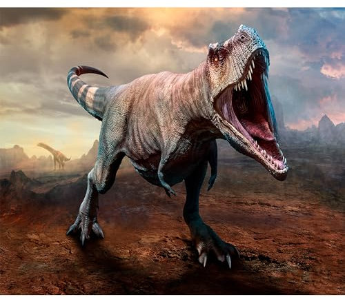 murando - Fototapete Premium-Vlies Dinosaurier 100x70cm - Foto Tapete Wohnzimmer Moderne Vliestapete XXL Wandtapete Motivtapeten Bildtapete 3d Effekt Wand Dekoration Tiere Tropisch 3D Effekt