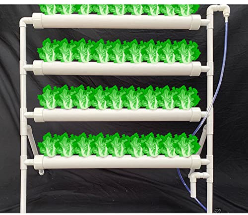 Futchoy Système hydroponique avec PVC Hydroponic Pipe Home pour la culture de l'eau Système de plantes de jardin et expérience hydroponique Légumes Simple 4 Tubes 36 Plant
