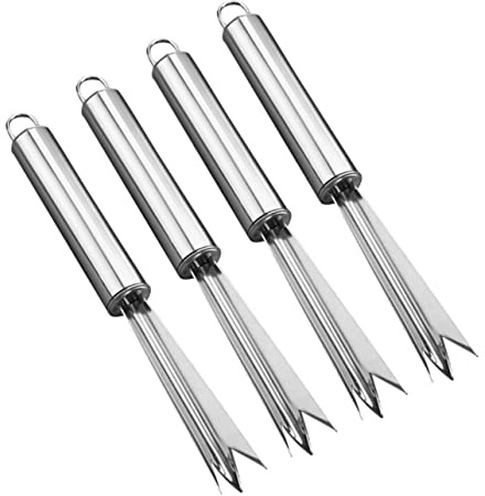Cabilock Juego De 4 Piezas Para Cortar Frutas Pelador De Piña Cortador Removedor De Ojos Y Tenedor De Acero Inoxidable Resistente
