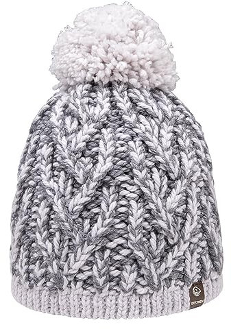 Giesswein Mütze Seeköpfle - Merino Beanie Damen & Herren mit Fleece, Wintermütze mit Bommel, Strick Mützen für Frauen Winter, Strickmützen & Wollmütze
