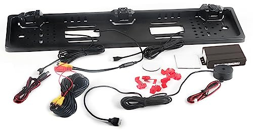 Europäischer Nummernschildrahmen, 12 LED-Kamera, Rückfahranzeige, Parksensor