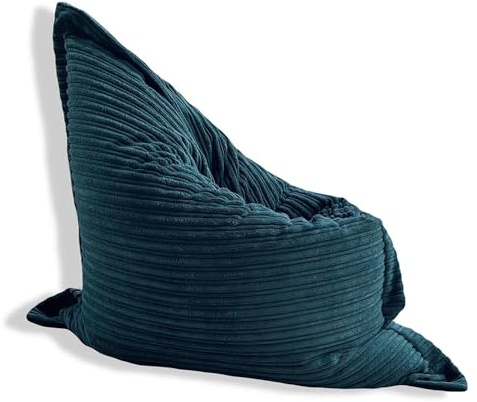 Beautiful Beanbags - Large Floor Cushion Bean Bag Seat Jumbo Cord Ready Filled - Teal