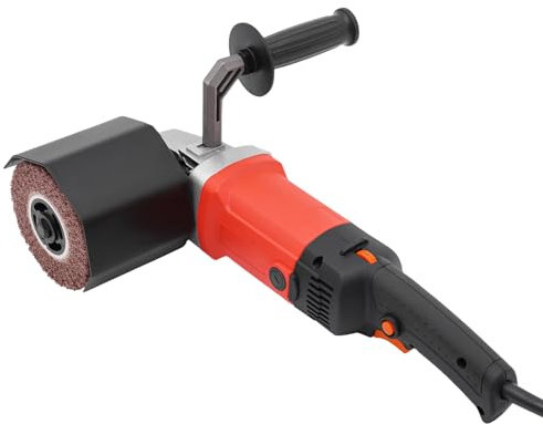 Satén eléctrico, lijadora de cepillo multifunción con 2 rodillos, lijadora de 6 velocidades (600-3000 rpm) para metal, madera, baldosas de suelo, mármol, rojo