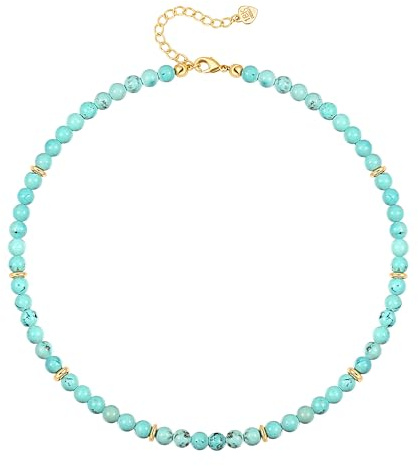 KOOUNUATA Zarte unregelmäßige natürliche Perlen Choker Bunte geschliffene Chip-Perlen Halskette Boho Edelstein Layering Schmuck für Frauen Mädchen