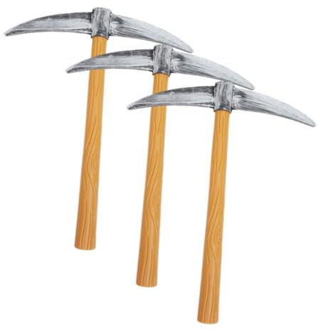 COLLBATH 3stücke Teiliges Pickaxe Spielzeug Aus Kreative Cosplay Requisite Für Zwerg Kostüme Leichtes Plastik Spitzhacke Modell Als Partyzubehör Und Bühnenrequisit