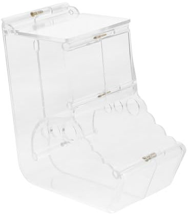 BESPORTBLE Automatic Acrylic Hamster Food Dispenser Small Pet Feeder for Guinea Pigs and Other Small Animals Convenient Design for Easy Feeding and Cleaning