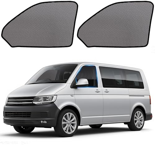 ZATOOTO Moskitonetz für VW T5, 2-Stückiges Magnetisches Auto Sonnenschutz Vorderscheiben, Auto Fenster Verdunkelung vor UV - Geeignet für Camping