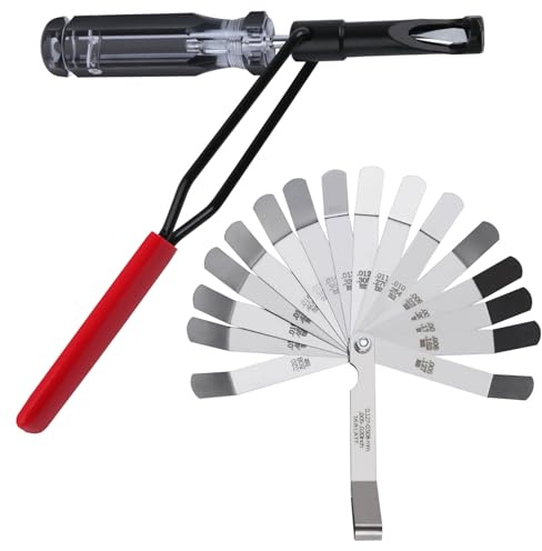 SPEEDWOX Valve Adjustment Tool for 10mm Jam Nut with Angled Feeler Gauge Valve Lash Adjustment Tool for Honda,VTEC,Toyota,Nissan and Other Japanese Car Engines