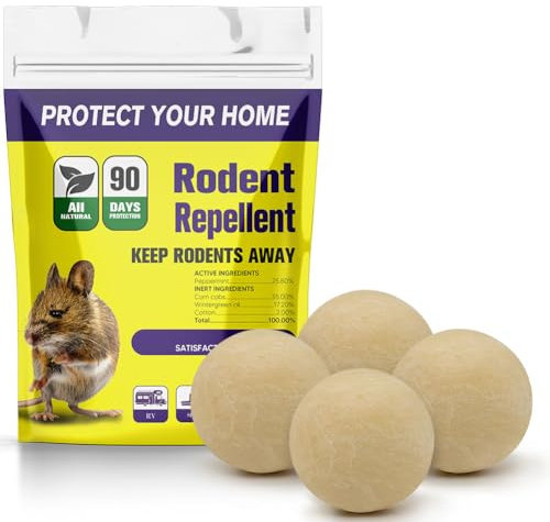 ALAKLE Mouse Repellent, Rat Deterrent, Rodent Control Anti Mice Humane Than Mouse Trap and Ultrasonic Rat Repellent for Indoor Outdoor 4 Pack