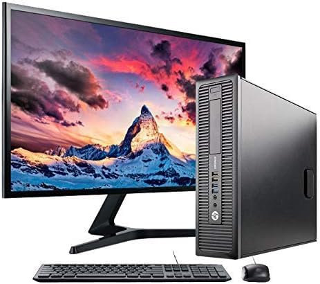 HP EliteDesk 800 G1 SFF- Ordenador de sobremesa + Monitor 27 pulg (Intel Core I5-4570, 8GB RAM, Disco SSD 240GB, WiFi, Windows 11 Profesional 64 bits) (Reacondicionado) (con Periféricos)