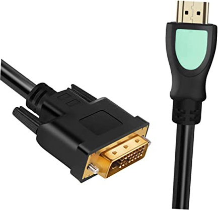 SHINEOFI Câble Vidéo Vers Dvi 1,5 m Ultra-fine Haute Définition Pour Usage Pc Moniteur Noir Pvc Conducteur Pur Pour Transmission Stable