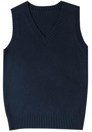 Gilet Donna Maglia, Maglione Senza Classico Con Scollo a V Uniforme Gilet In Maglia Tinta Unita Maglioni Senza Maniche Canotta Gilet Casual In Maglia Di Cotone Maglioni Donna Invernali Autunno Inverno