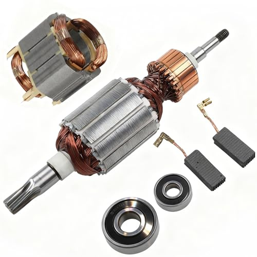 Ensemble Rotor Stator,kit de Montage de Brosse de Carbone | Rotor D'armature pour Marteau Electrique Compatible avec Makita,pour HR4001C HR4010C HR4011C HR4001CX