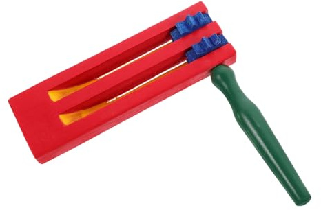 WHAMVOX Wooden Ratchet Castanet Long Handle Percussion Instrument for Music Education Cheering Noise Maker Party Favor Sturdy Craftsmanship