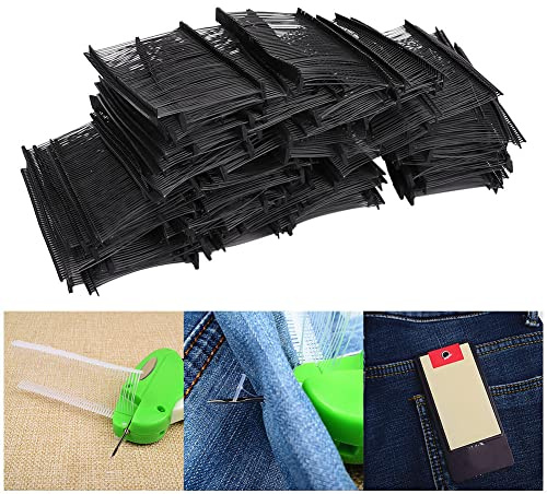 Yctze 10000 Pcs Price Tag Pins for Tag Gun, 50mm Black Cloth Fastening Pins, Universal PP Price Fasteners for Clothing & Retail Use (50MM)