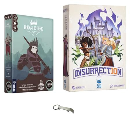 Blumie Shop Lot Régicide + Insurrection en Français + 1 Décapsuleur - Jeu de Cartes Stratégique et Coopératif - À Partir de 10 Ans