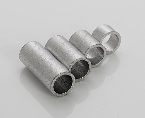Aluminium Abstandshülsen, Distanzhülsen – ohne Innengewinde, M6 Schrauben beweglich durchsteckbar – 8 x 6 x 1 mm (Außen x Innen x Wandstärke) – 10 Stück, Länge 5 mm