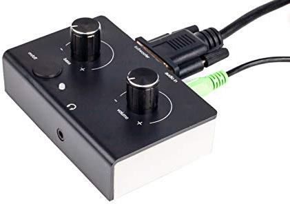 Replacement Control Pod Black Over White Compatible for Logitech Z-2300 Computer Speakers B/W
