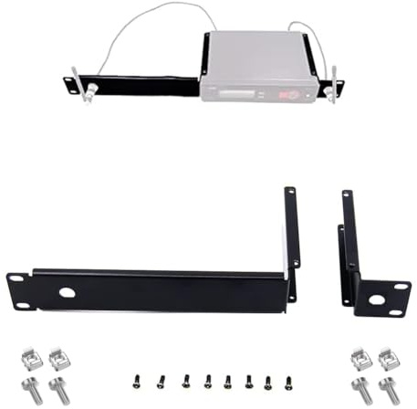 Antenna Distributor Bracket Hardware Kit for Mounting Shuer SLX4 SLXD4 Wireless Microphone Single Receiver on 19'' Audio Rack Case (for 1 Receiver)
