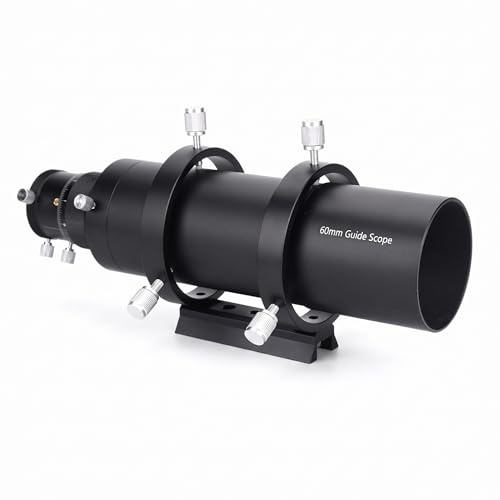 60mm Guidescope 240mm Brennweite Sucher Fernrohr aus Aluminiumlegierung mit Doppelwendel Fokus und Halterung für astronomisches Teleskop