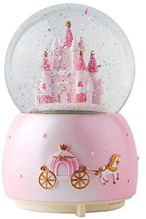 Musfunny Musical Snow Globes: Music Box with Color Changing LED Lights - Musical Snow Globe for Women Birthday Day