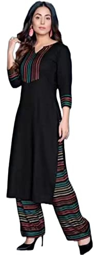 INDACORIFY Schöne Kurti-Hose aus Viskose, Festliche Party, Feier, Büro, Anzug (Medium)