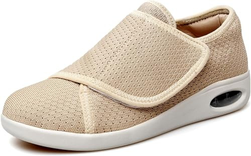 Sisttke Chaussons Diabétiques Femmes Extra Large Orthopédique Chaussures Anti-dérapante pour Personnes âgées