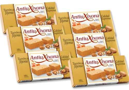Turrón de Jijona Antiu Xixona Etiqueta Blanca, tableta de 200 gramos. Denominación de Origen Jijona Alicante. (6)
