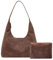 Macayda Handtasche Damen Tote Bag Wildleder Shopper Tasche Damen Groß Vintage Slouchy Hobo Bag Tragetasche Tote Henkeltasche Mädchen (Kaffee)