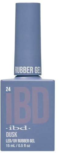 IBD Rubber Gel - Dusk - 15 ml - Made in USA - Premium Nail Polish for Durable, Natural Manicure and Smooth Nails - LED/UV Varnish