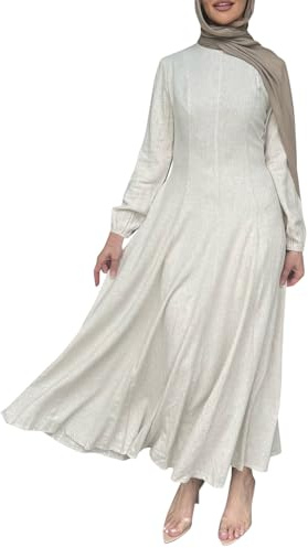Abaya Damen Sommer Baumwolle Große Größe mit Kopftuch Kleidung Frühling Elegant Hijab-Kleid Abaya-Set Lang Gebetskleidung Burka Muslimische Islam Gebetskleid Muslim Für Frauen
