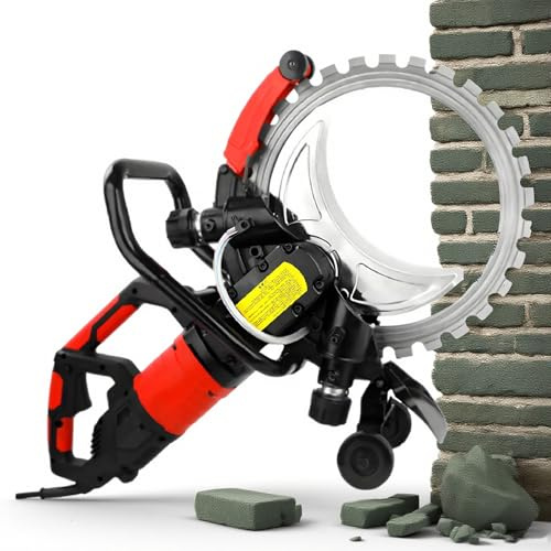 Beachtiful Sierra Eléctrica para Hormigón con 2 Hojas, Sierra Toroidal para Cortar Hormigón, Suministro de Agua, Profundidad de Corte de 30 cm (12), Sierra de Anillo para Ranurar Ladrillos. 9980W