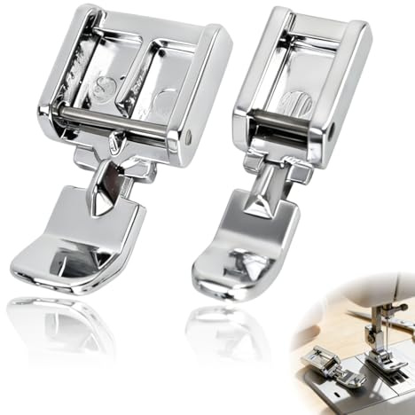 2 pezzi set piedino stretto con clip universale per cerniere, piedino per cerniera, accessorio per macchina da cucire, adatto a macchine da cucire domestiche