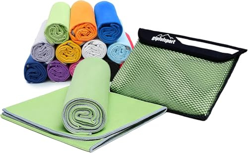 Gipfelsport Asciugamano in Microfibra | Telo da Mare e da Viaggio | Si Asciuga Velocemente, è Leggerissimo e Salva Spazio | per Bambini, Uomini e Donne