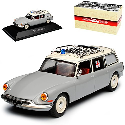 Atlas Citroen ID19 Kombi Notarzt Krankenwagen Grau 1957-1969 1/43 Modell Auto mit individiuellem Wunschkennzeichen