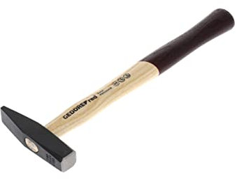 GEDORE red Marteau Europe centrale avec manche en bois, Poids de la tête 200 g, Marteau avec manche en frêne, Outil, Forgé, R92100008