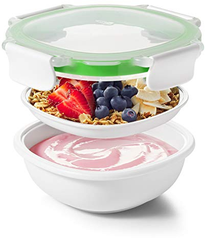 OXO Good Grips Snackbox mit Deckel – luftdicht und stapelbar, Transparent
