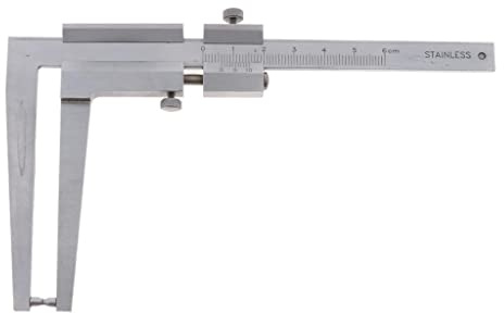 0-60mm Vernier Caliper Non-Digital Stainless Steel for Brake Discs Disks Measuring Tools, can be used for a long time and not easy to rust