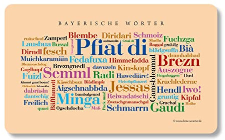 Frühstücksbrettchen Bayerische Wörter