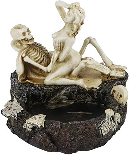 doepeBAE Zigarre Aschenbecher Halloween Schädel Sexy Mann Zigaretten Creative Große Zigarette Aschenbecher Ständer Verwendung als Handwerk Dekoration Resin Dekoration Geschenk (AshtrayB)