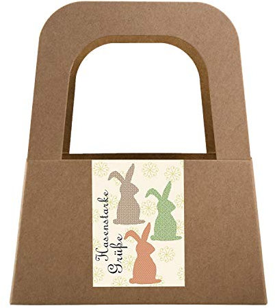 Logbuch-Verlag 5 kleine Körbchen Ostern Osternest Geschenk Korb mit Henkel Verpackung 8 x 14,5 cm zum Befüllen