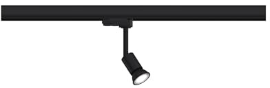 Paulmann 95529 Schienensystem ProRail3 Schienenspot Purell GU10 max. 10W 230V Schwarz Schienensysteme Deckenschiene Metall, Kunststoff