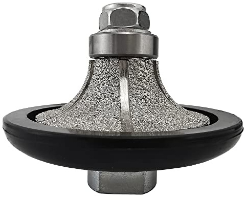NBB Roue profilée diamantée, fraise foret toupie diamant, Roue de profil diamant, mèche pour profiler carreaux porcelaine céramique granit marbre pierre, pour meuleuse d'angle (Half-Bullnose, B20)