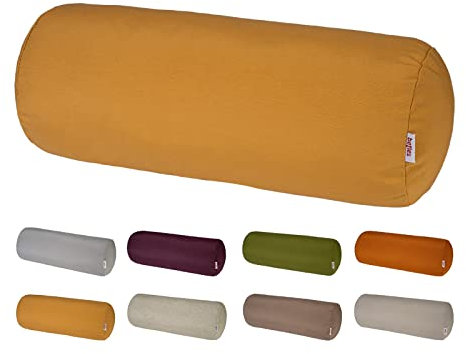 beties „Wunschton“ Nackenrollenbezug ca. 15x40 cm Nackenrolle in großer Sortiments- und Größenauswahl – EIN idealer Uni Begleiter (Safran-gelb)