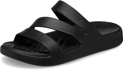 Crocs Getaway Strappy, Sandali Donna, Nero, 34/35 EU