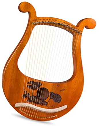 19-saitige Lyra-Harfe, Mahagoni-Harfe, Musikinstrument mit Ersatzsaiten, Stimmschlüssel für Anfänger, Lyra? Harfe für Anfänger