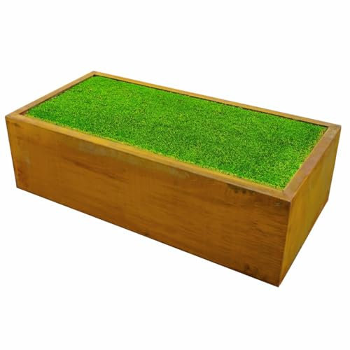 Yerd CortenBOX 120: vielfältig kombinierbares, stabiles Kaminholzregal und Hochbeet aus echtem Cortenstahl, rostig, 1,6mm Corten verschweißt (1,2m Hochbeet)